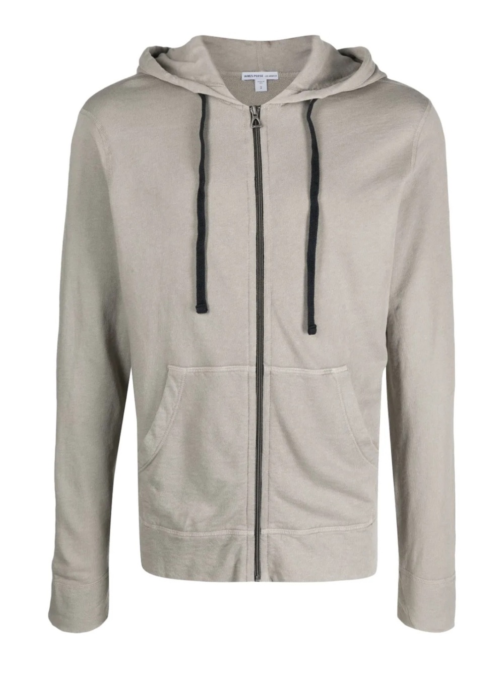 James Perse - Men's Hooded Full Zip Sweatshirt. Hoodie. Size 4. XL. Gray. Cotton